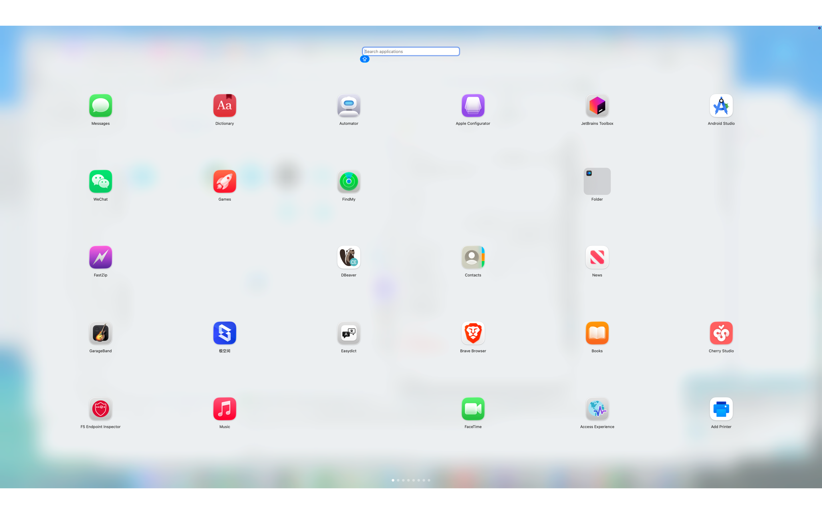ApplicationPad - Launchpad replacement app launcher showing app grid on macOS